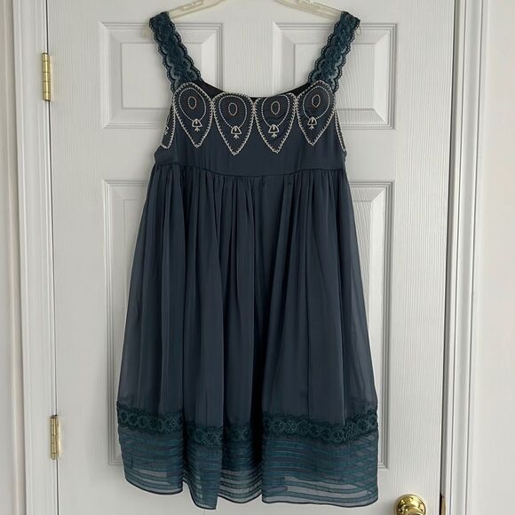 unbrended Dresses & Skirts - Silk sundress aquamarine Sz Xl summer dress